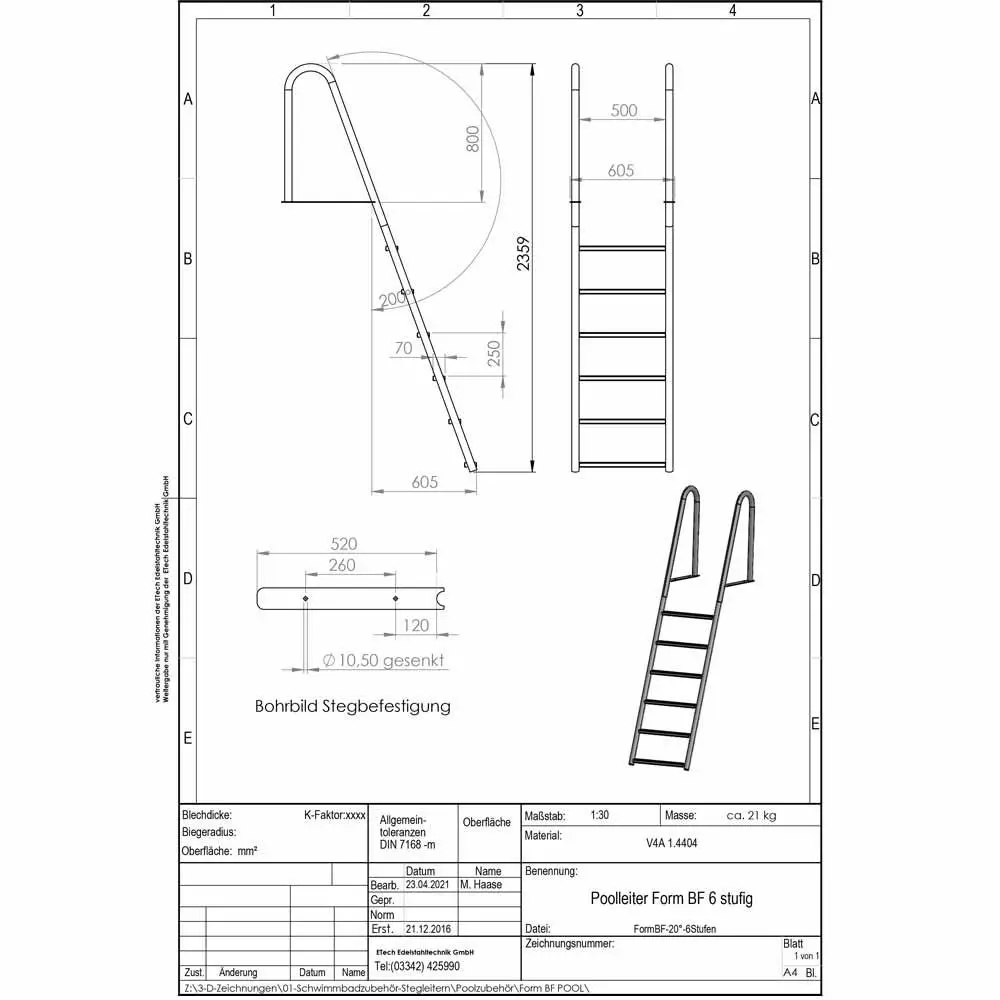 Poolleiter-BF6-technische Daten