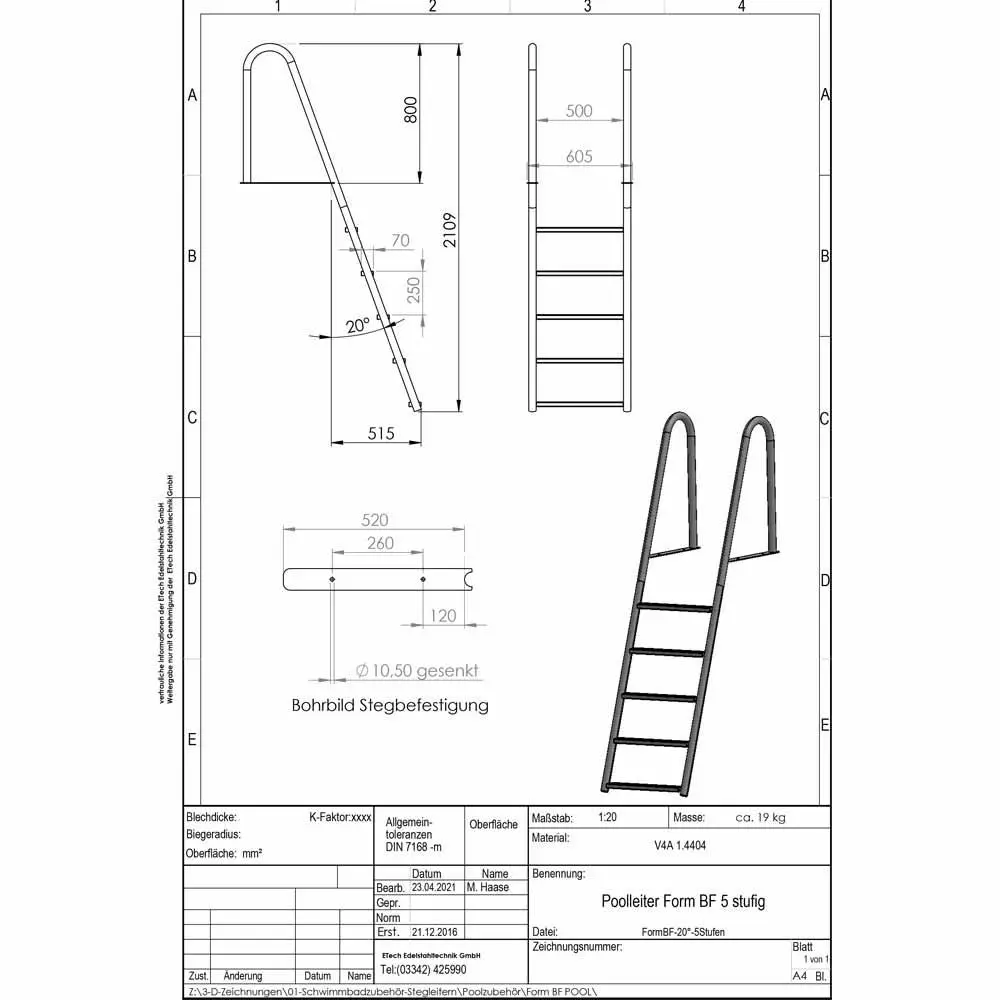 Poolleiter-BF5-technische Daten
